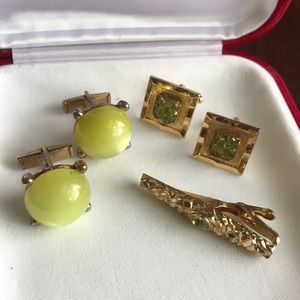 True Vintage Cufflinks &  Tie Clip